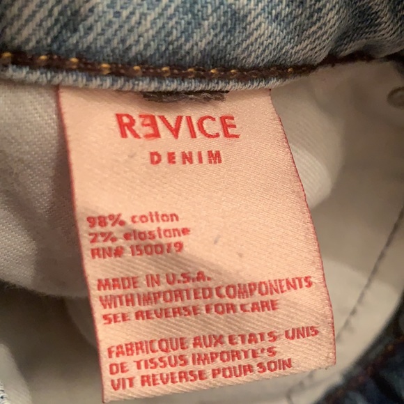 REVICE two-toned distressed jeans high rise SZ 28 - Picture 7 of 7